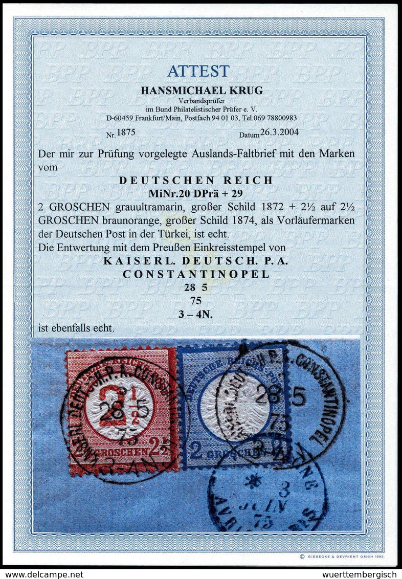 Beleg Deutsche Auslandspost Türkei, Vorläufer - Other & Unclassified