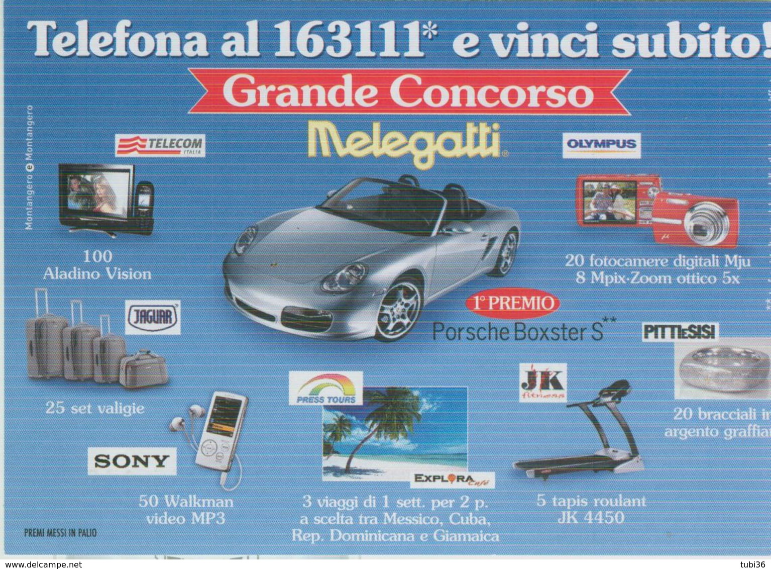 MELEGATTI,"GRANDE CONCORSO" 10/07-02/08,LOTTERIA AD ESTRAZIONE NUMERO, - Loterijbiljetten