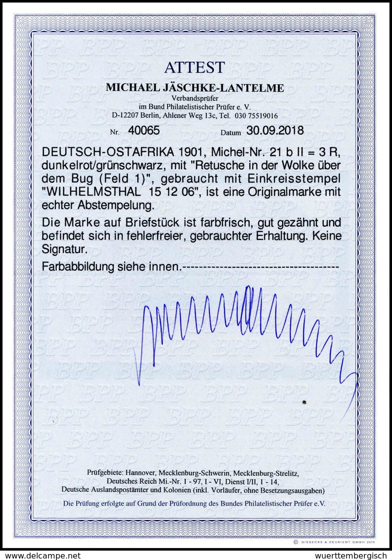 Briefst. Deutsche Kolonien Ostafrika - Other & Unclassified