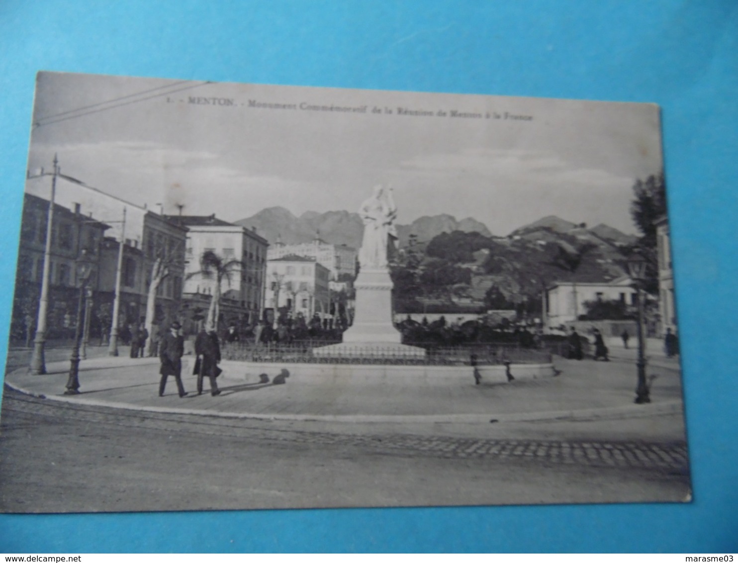 CPA  -  MANTON - Monument Commémoratif De La Réunion De Menton à La France - Menton