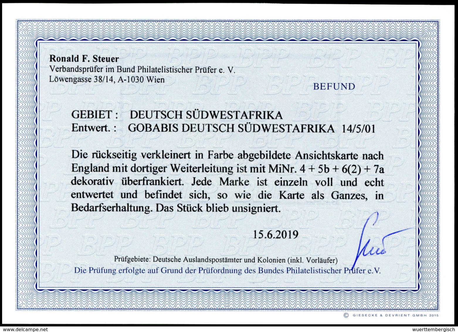 Beleg Deutsche Kolonien Südwestafrika - Other & Unclassified