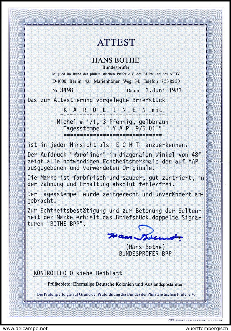 Briefst. Deutsche Kolonien Karolinen - Other & Unclassified