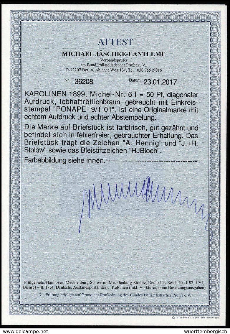 Briefst. Deutsche Kolonien Karolinen - Other & Unclassified
