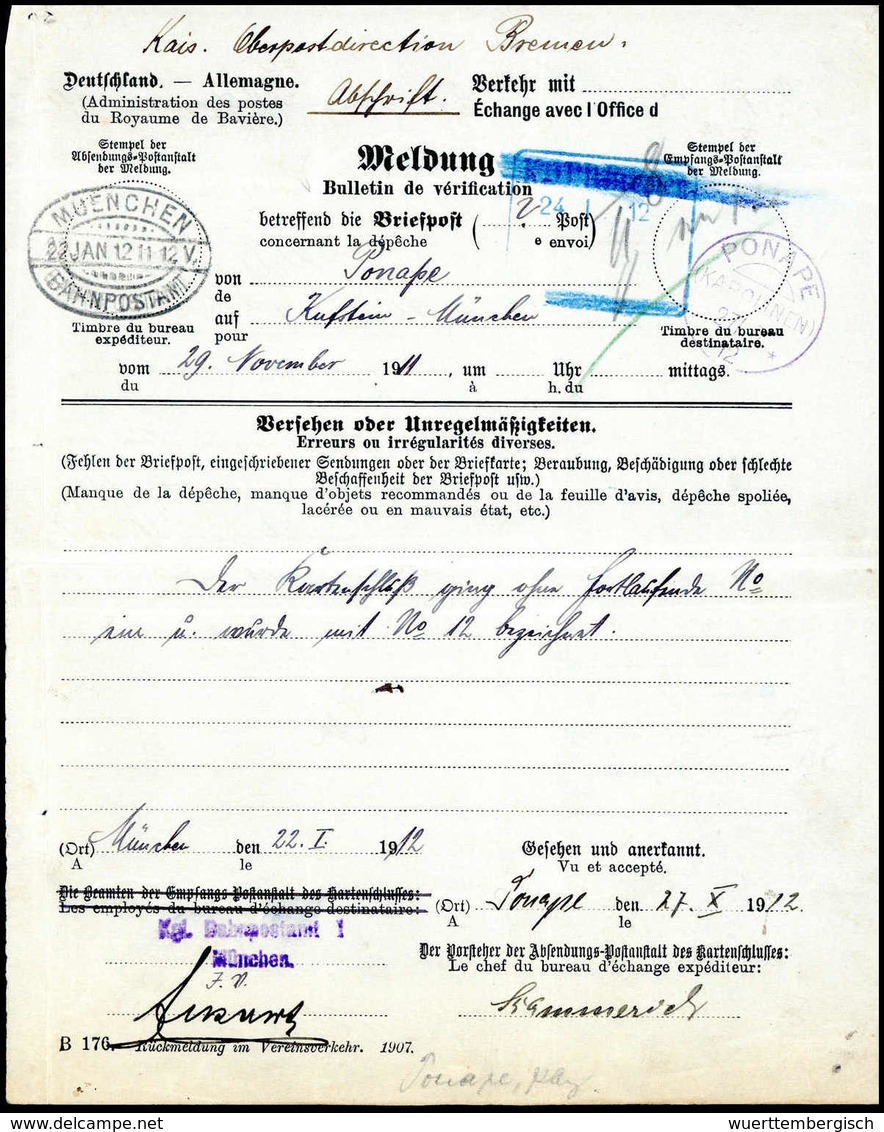 Beleg Deutsche Kolonien Karolinen - Other & Unclassified