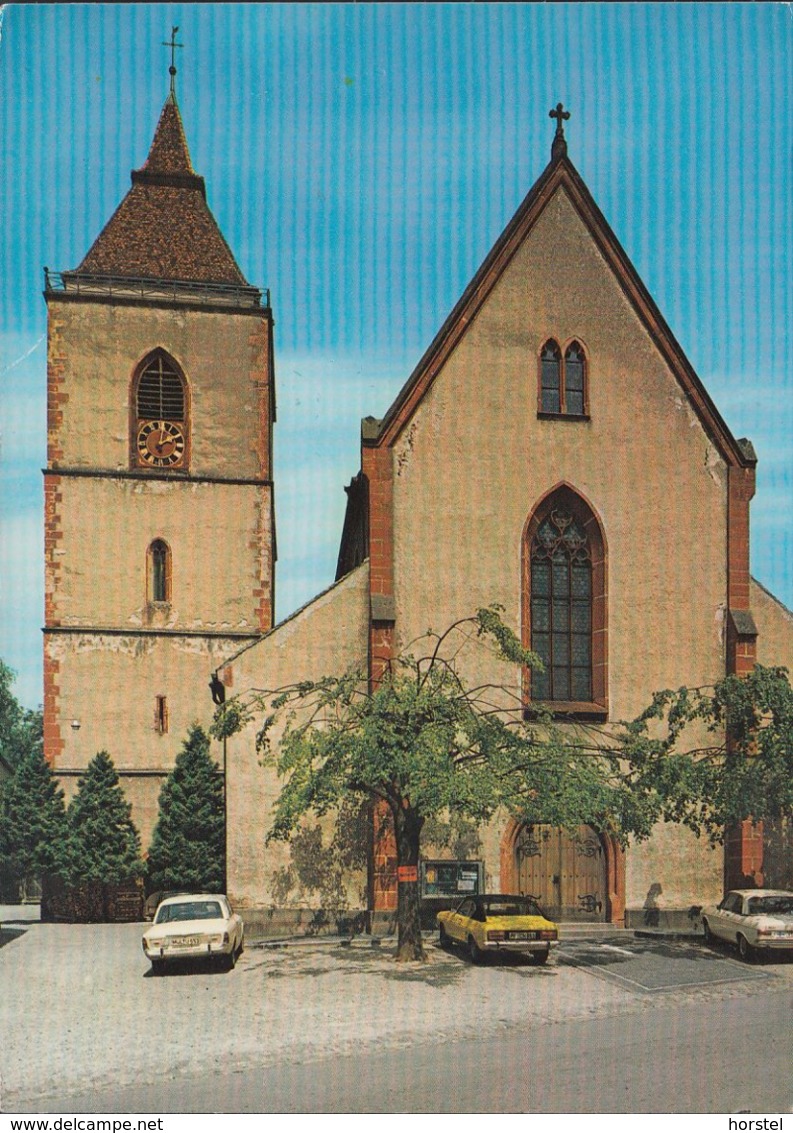 D-79219 Staufen - Kath. Sadtkirche St. Martin - Church - Cars - Ford Capri - Ford Taunus - Staufen