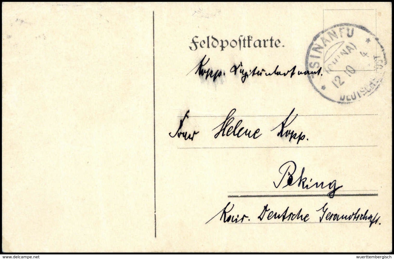 Beleg Deutsche Kolonien Kiautschou Kriegspost - Other & Unclassified