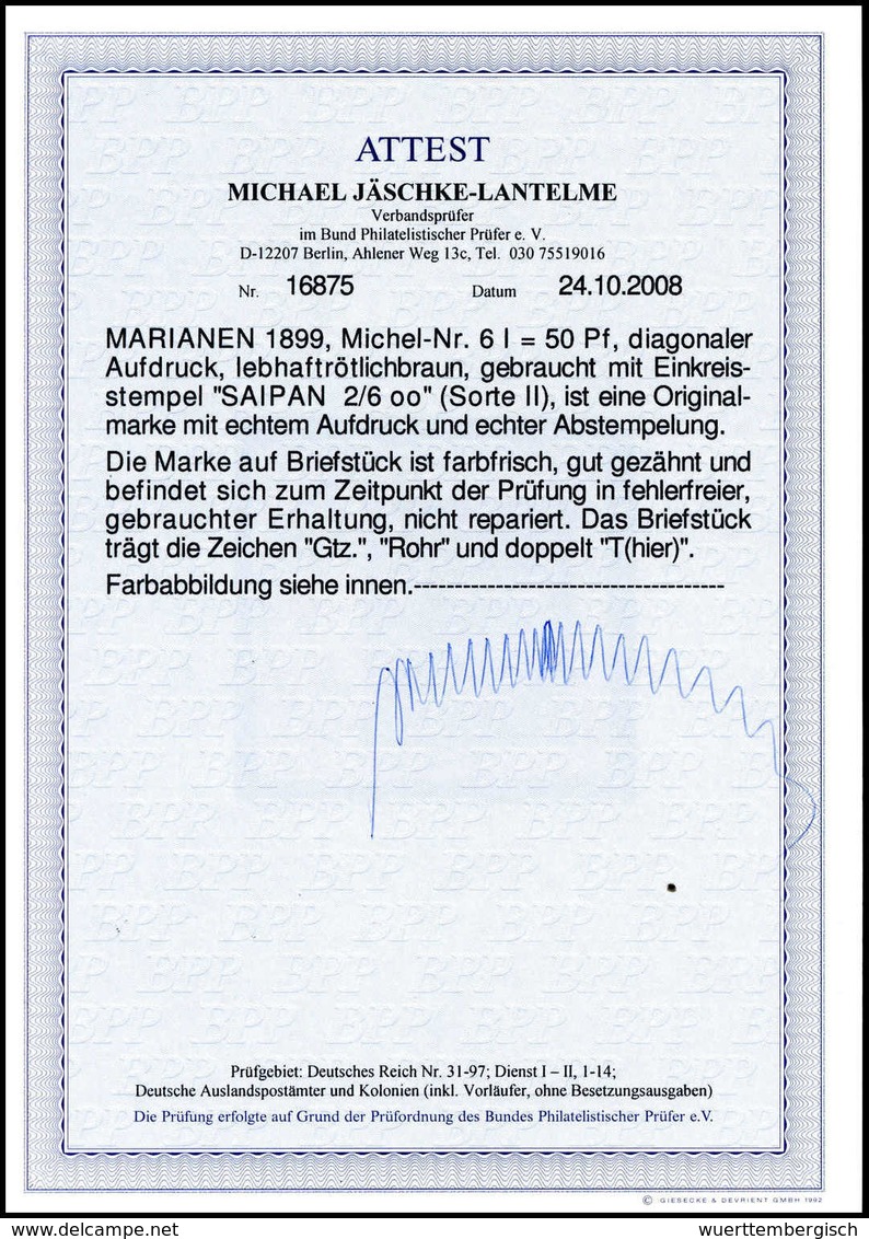 Briefst. Deutsche Kolonien Marianen - Other & Unclassified