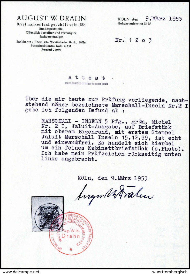 Briefst. Deutsche Kolonien Marshall Inseln - Other & Unclassified