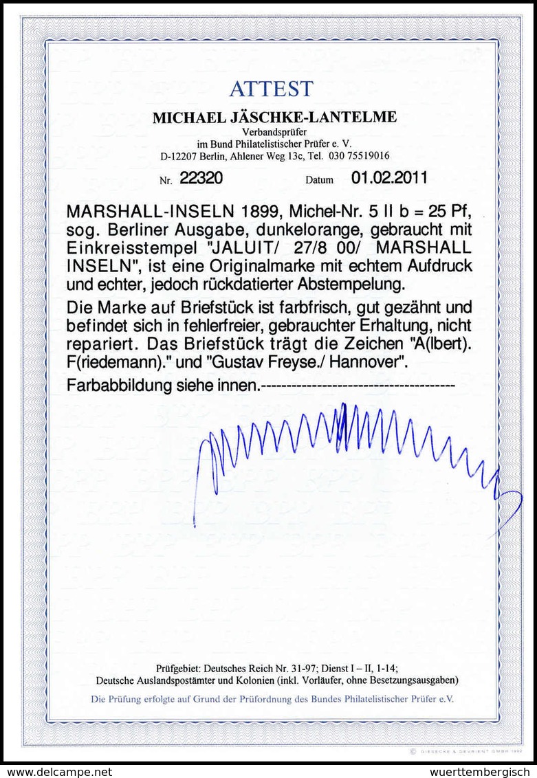 Briefst. Deutsche Kolonien Marshall Inseln - Other & Unclassified