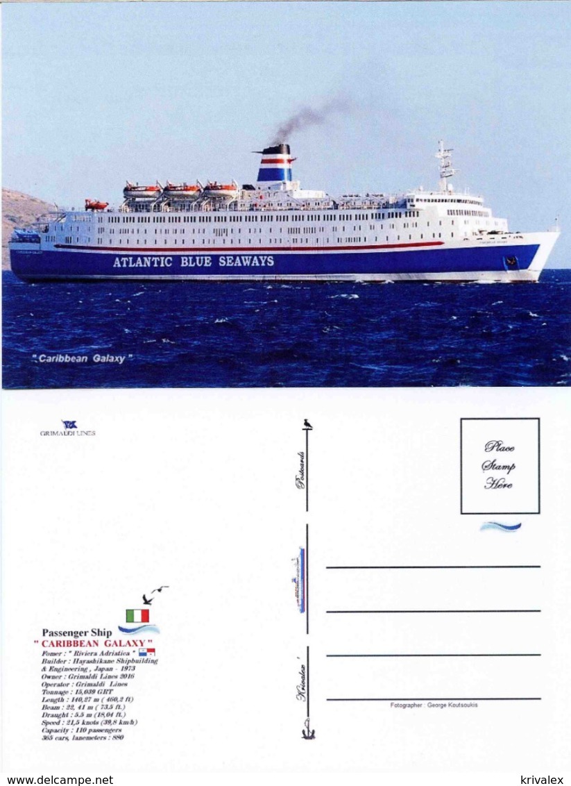 Ship Postcards - Passenger   Ship : " Caribbean Galaxy   " Variant Read Description - Other & Unclassified