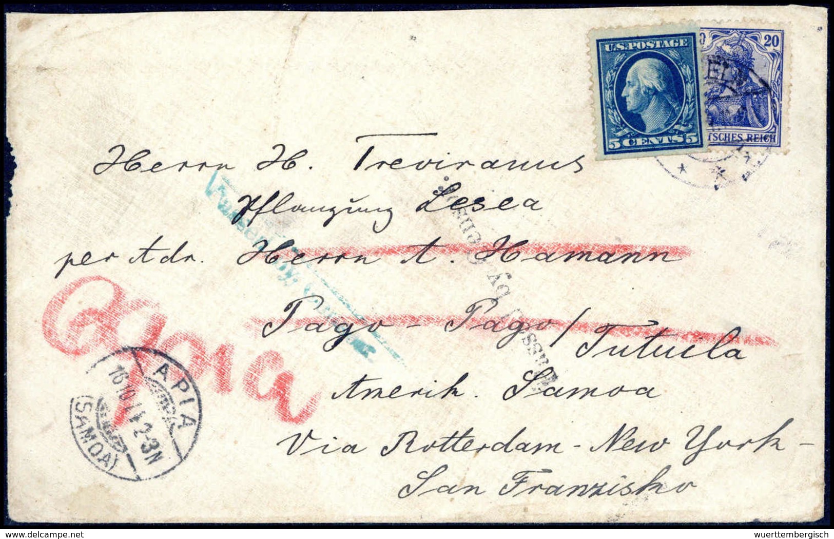 Beleg Deutsche Kolonien Samoa Kriegspost - Other & Unclassified