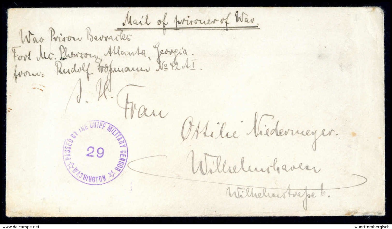Beleg Deutsche Marine Schiffspost Interniertenpost 1914-1919 - Other & Unclassified