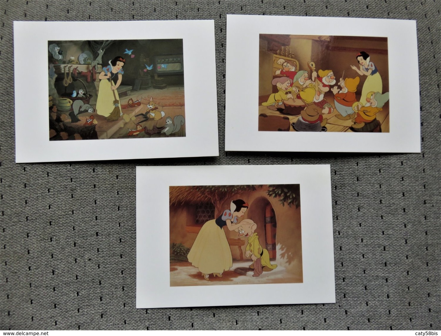 3 Cartes Postales Disney' Blanche Neige - Other & Unclassified