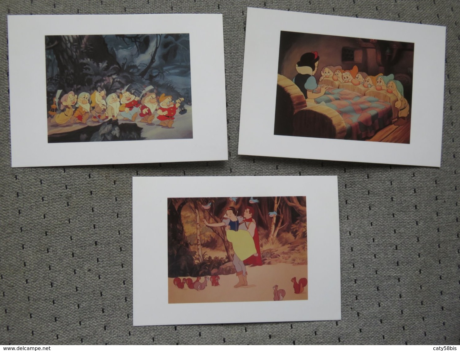 3 Cartes Postales Disney' Blanche Neige - Other & Unclassified