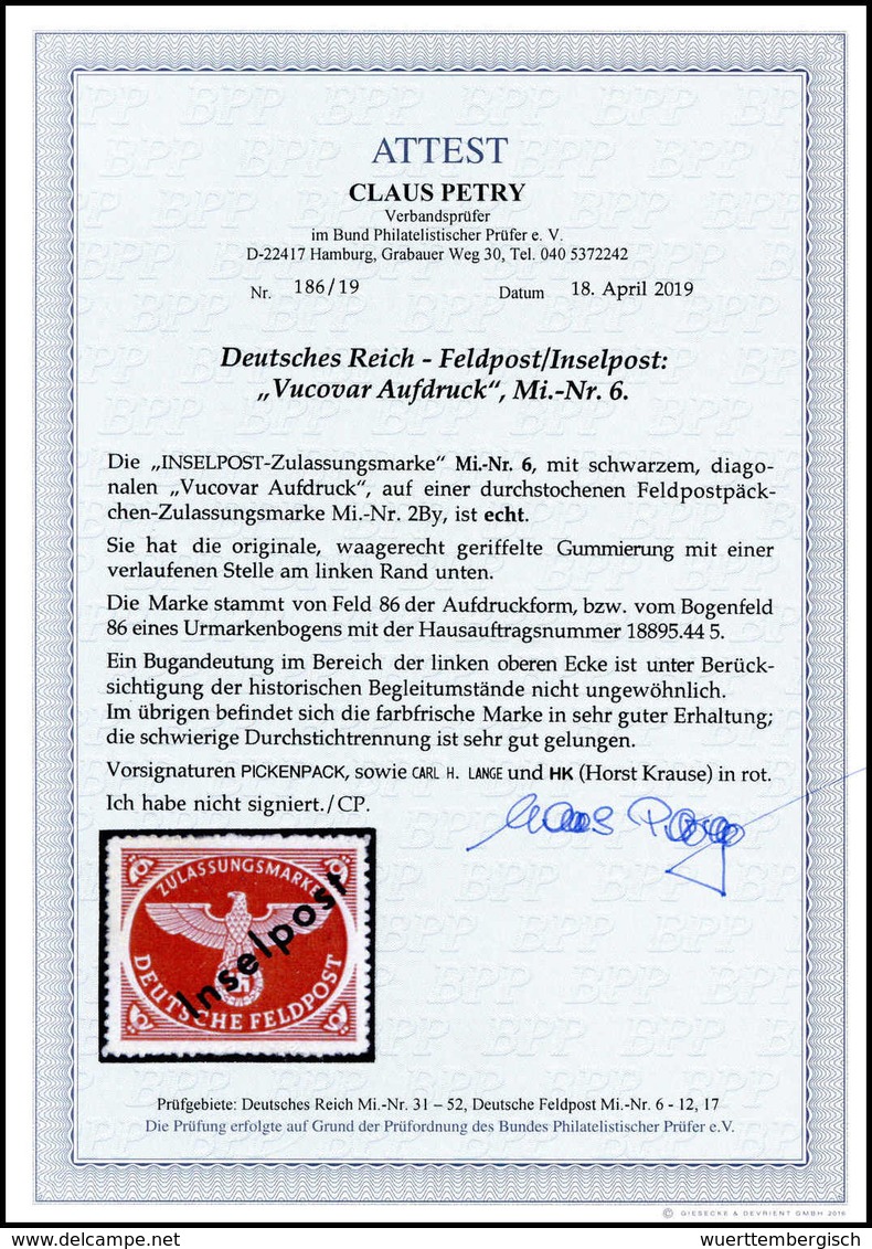 ** Deutsche Besetzung II. WK, Feldpostmarken - Other & Unclassified