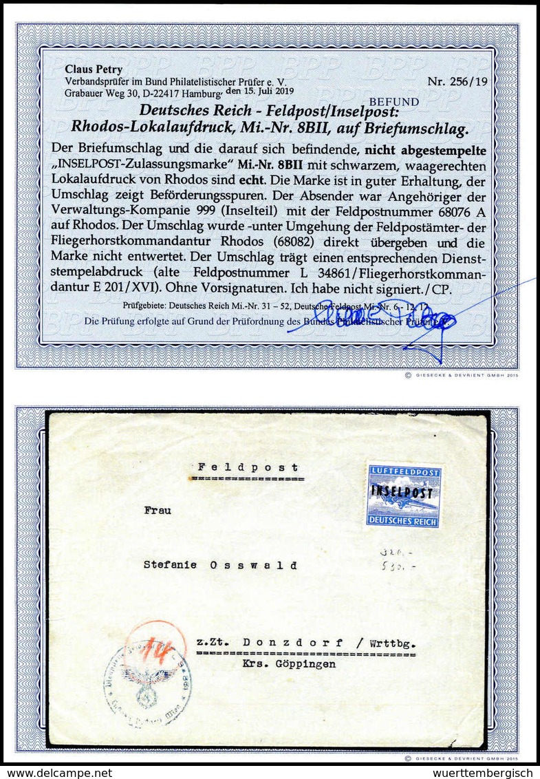 Beleg Deutsche Besetzung II. WK, Feldpostmarken - Other & Unclassified