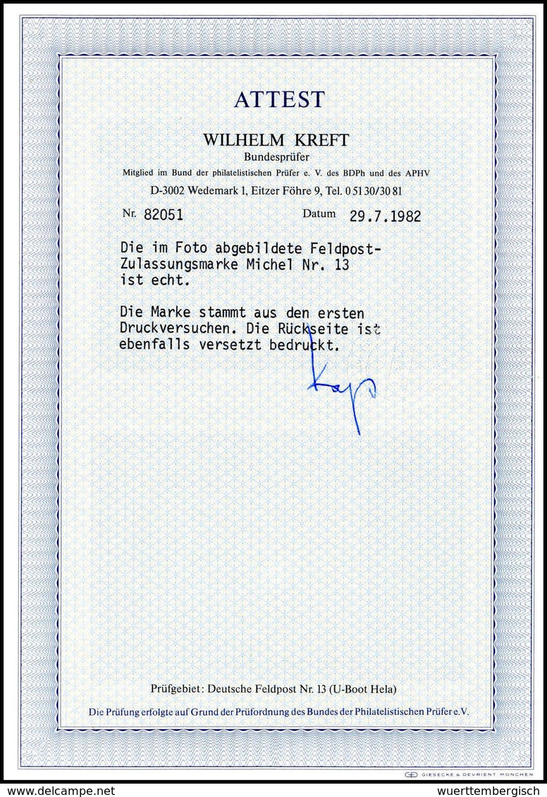O. Gummi Deutsche Besetzung II. WK, Feldpostmarken - Other & Unclassified