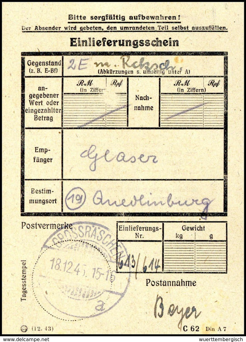 Beleg Deutsche Lokalausgabe Grossräschen - Other & Unclassified