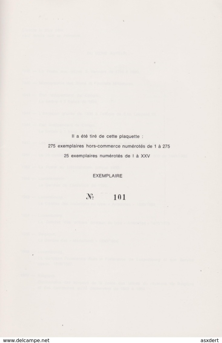 Belgique België CRUSTIN Dictionnaire Des Bureaux De La Poste 1849-1864 - Communes - Philatelie Und Postgeschichte