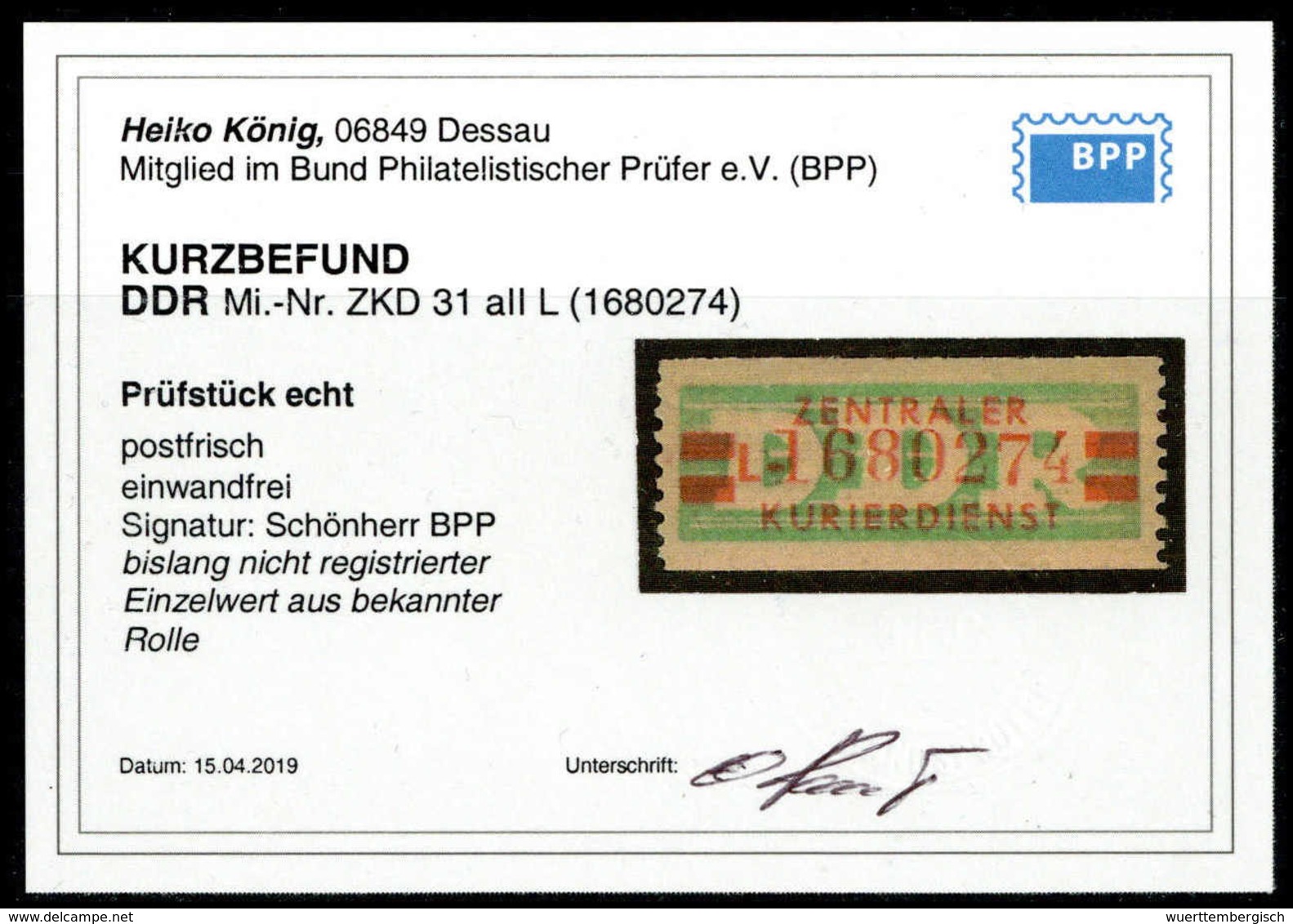 ** DDR Verwaltungspost B Zentraler Kurierdienst - Other & Unclassified