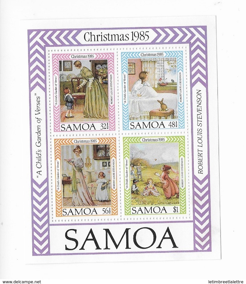 Samoa Bloc Feuillet  N° 37**Christmas 1985 - Samoa (Staat)