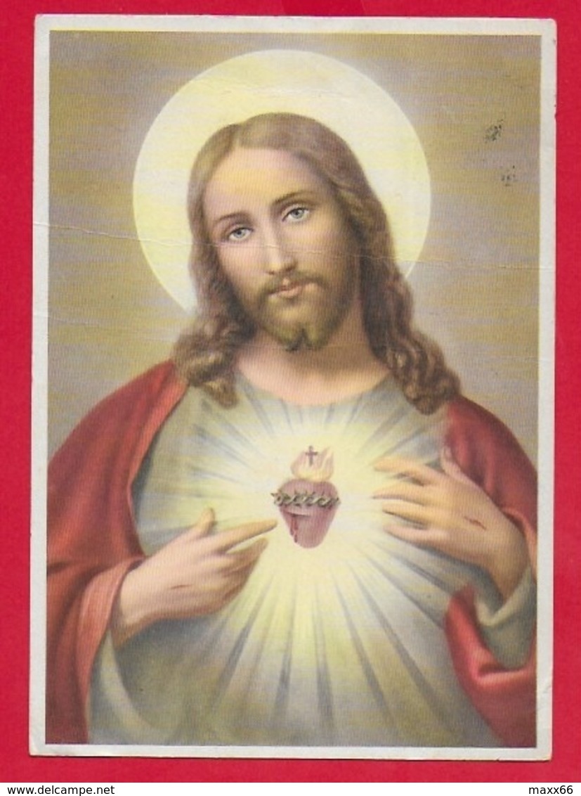 CARTOLINA VG ITALIA - Sacro Cuore Di Gesù - Studentato Delle Missioni BOLOGNA - 10 X 15 - ANN. 1955 - Jesus