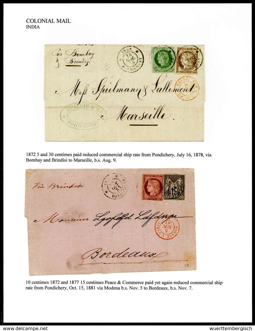 Beleg Sammlungen Und Posten Franz. Kolonien - Other & Unclassified