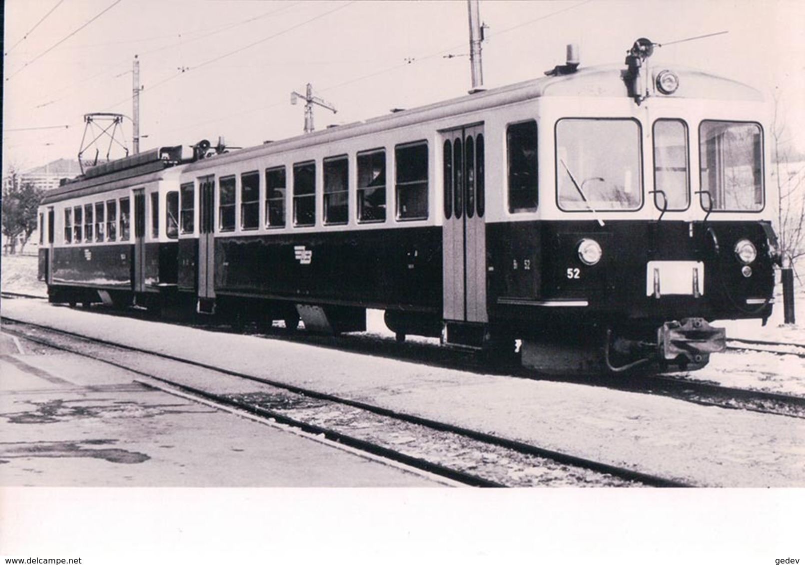 Chemin De Fer, Lausanne Echallens Bercher, Train à Cheseaux, LEB 55.909, 10x15 - Bercher