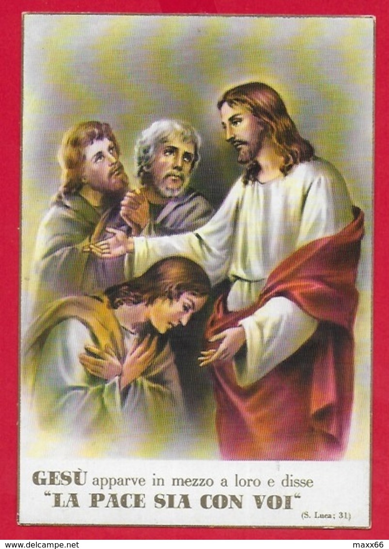CARTOLINA VG ITALIA - Gesù Apparve In Mezzo A Loro E Disse LA PACE SIA CON VOI - Ed. GM - 10 X 15 - ANN. 1967 - Jesus