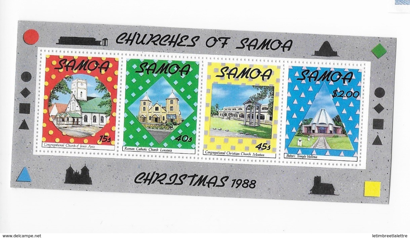 Samoa Bloc Feuillet  N° 45** Christmas 1988 - Samoa