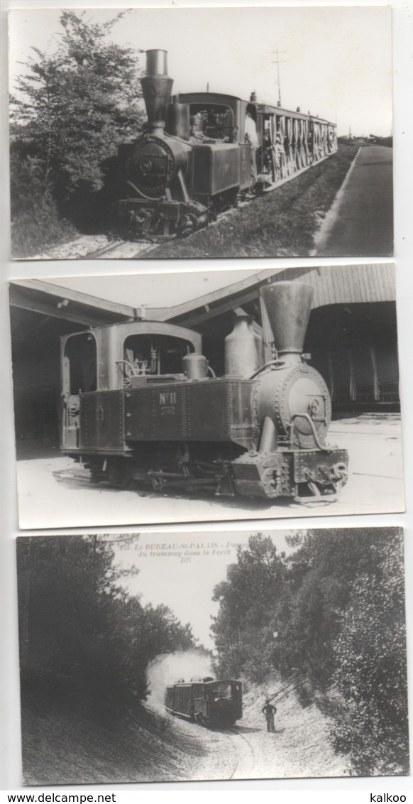 LOT 4 De 3 PHOTOS - Repro Tiré De Carte Postale (  Le Tramway Forestier ) 3 - Other & Unclassified