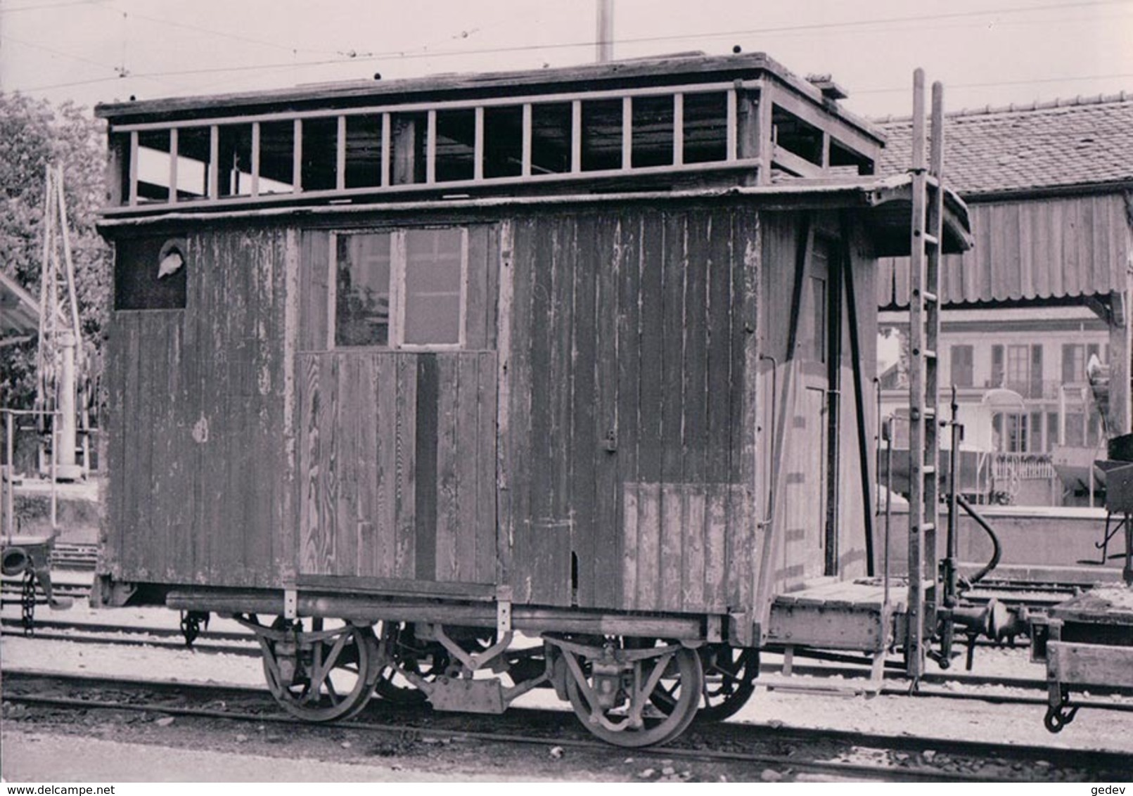 Chemin De Fer, Lausanne Echallens Bercher, Wagon à Echallens, Photo 1965 BVA LEB 79.5, 10x15 - Bercher