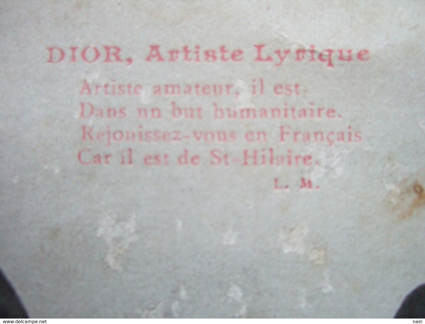 50 - ST HILAIRE DU HARCOUET - DIOR ARTISTE LYRIQUE  - "  FAMILLE DE CHRISTIAN DIOR " -  TRES RARE " - Voir Les Scans... - Saint Hilaire Du Harcouet