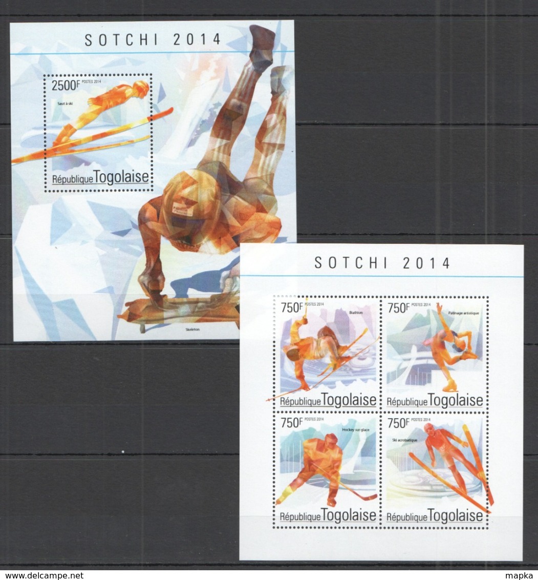 TG509 2014 TOGO TOGOLAISE SPORT WINTER OLYMPIC GAMES 2014 SOCHI KB+BL MNH - Winter 2014: Sochi