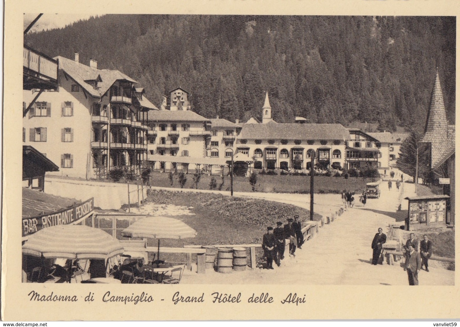 MADONNA DI CAMPIGLIO-TRENTO-=GRAND HOTEL=DELLE ALPI-CARTOLINA NON VIAGGIATA -ANNO 1937 - Trento