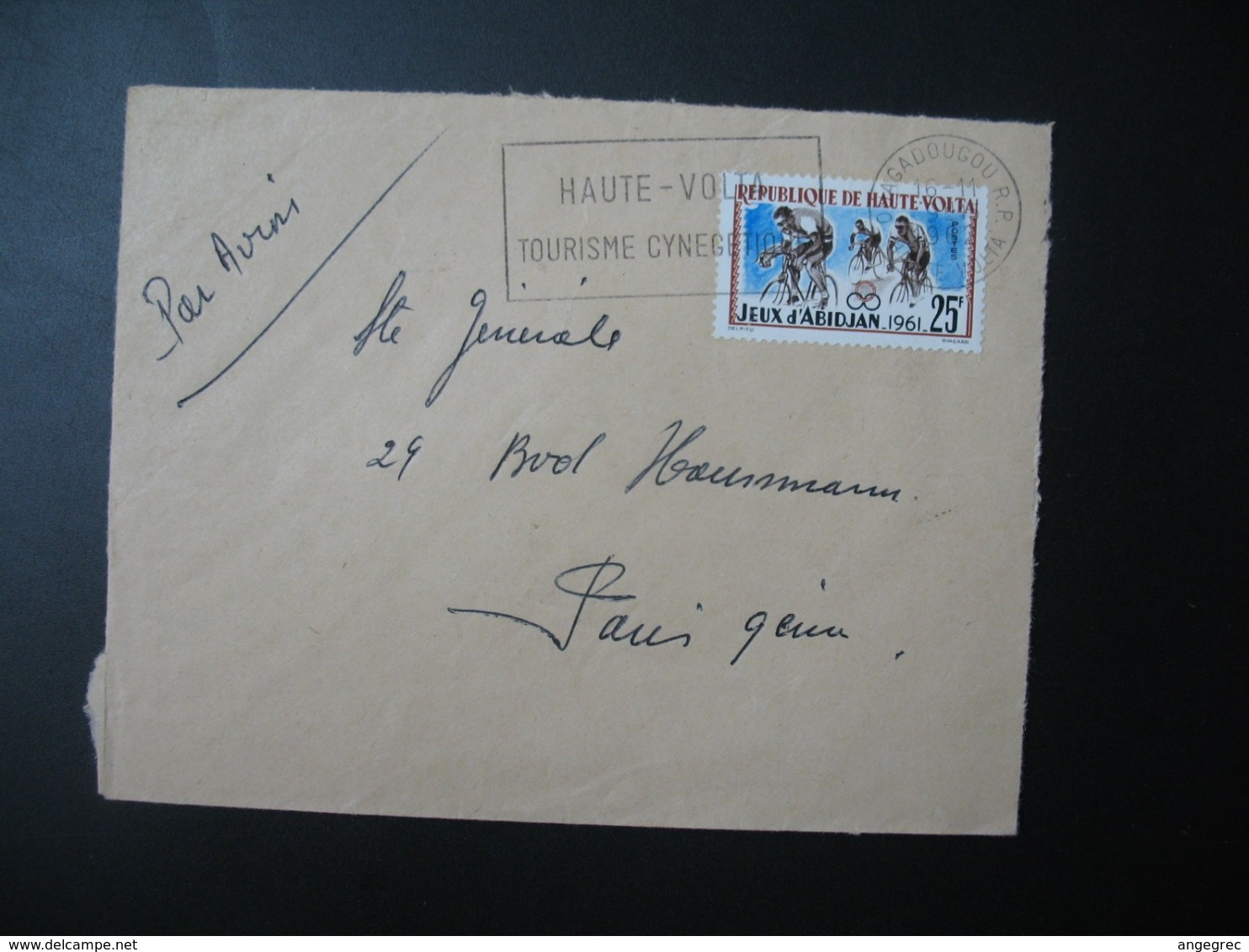 Lettre Thème Sportif   Course De Vélo Cyclisme Côte D'Ivoire     Pour La Sté Générale En France   Bd Haussmann   Paris - Ivory Coast (1960-...)