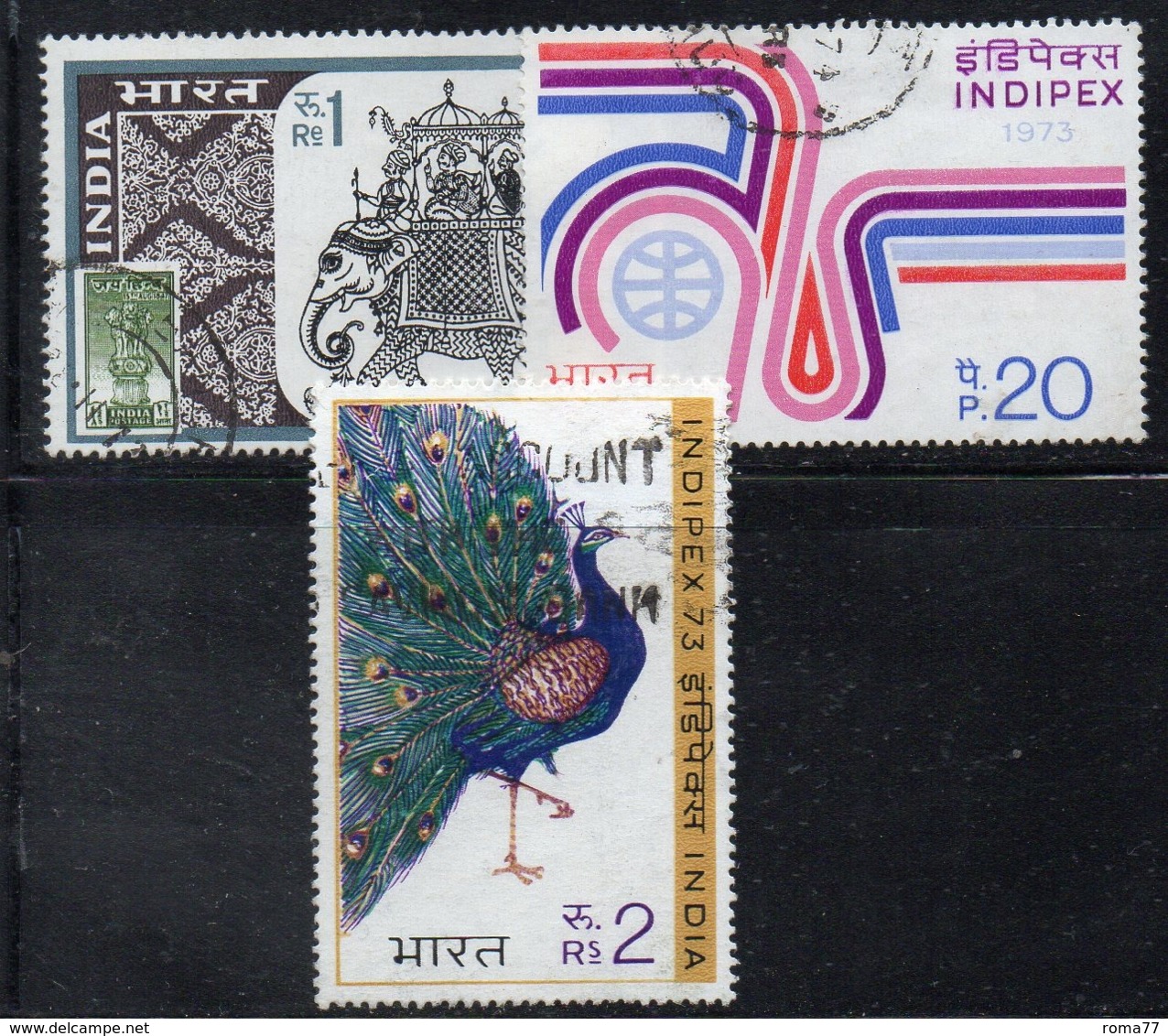 CI2165 - INDIA 1973 , Yvert Serie N. 384/386 Usata   (2380A). - Usati