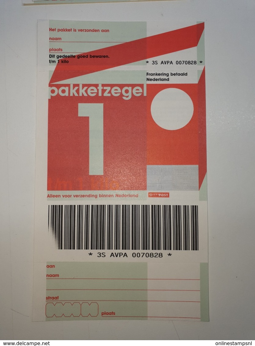 Netherlands Pakketzegel NVPH Nr 7 Up To 1 Kg, 1997 Unused  Geuzendam 7a Without Text  General Picture - Ganzsachen