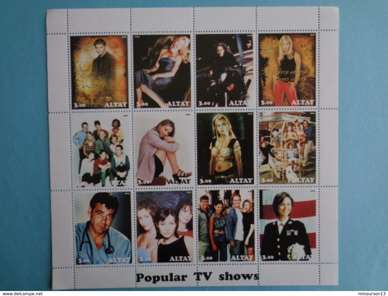 ALTAY 2001 -  BLOC12 TIMBRES - POPULAR TV SHOWS - Siberia E Estremo Oriente