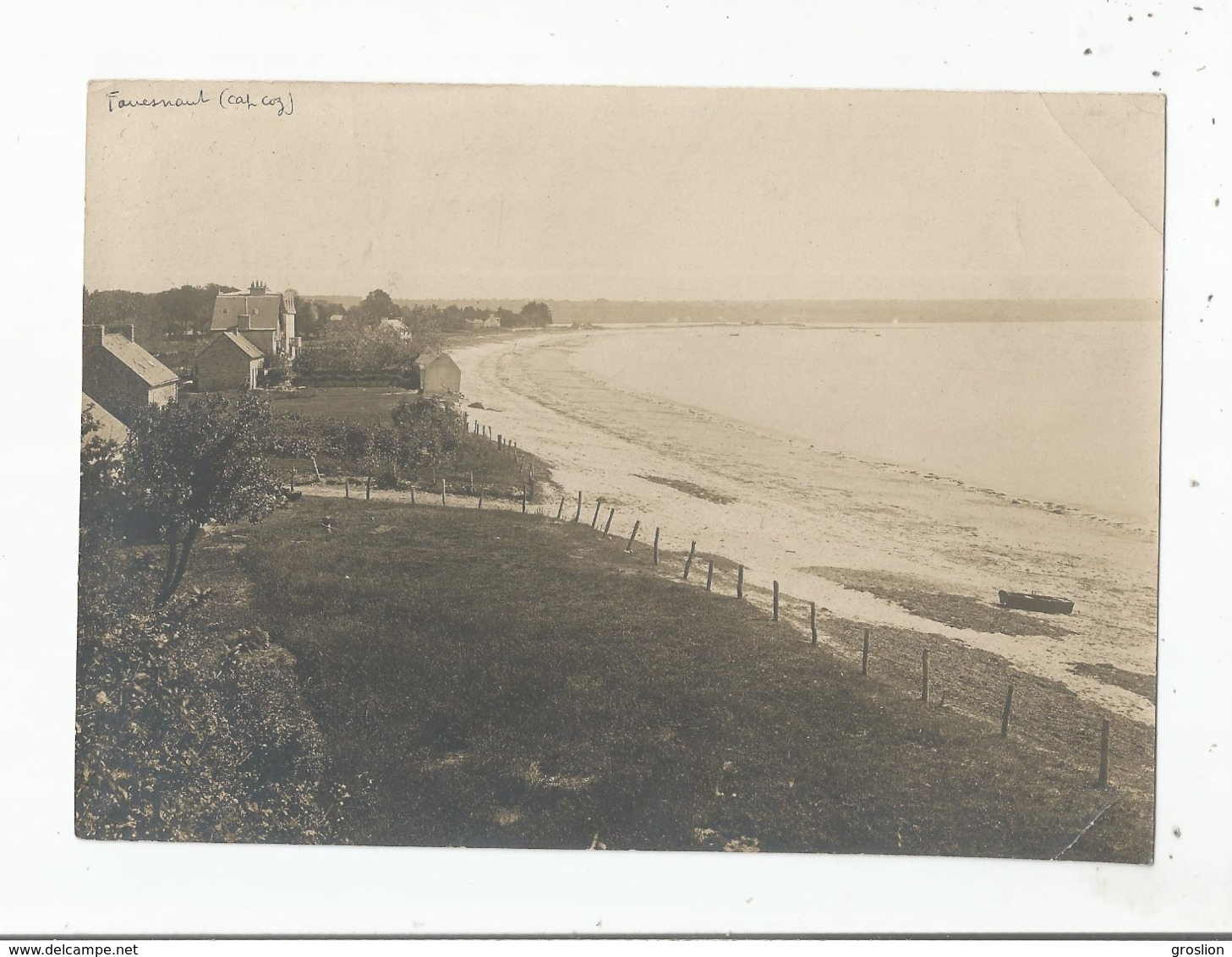 FOUESNANT (FINISTERE) PHOTO ANCIENNE DE LA PLAGE DU CAP COZ ENVIRONS DE CONCARNEAU (PHOTO BOULANGER ) - Lieux