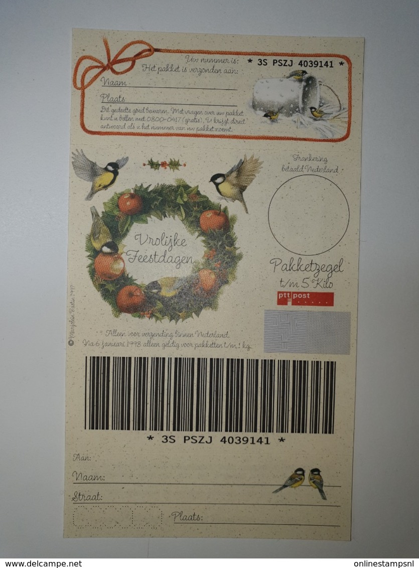 Netherlands Pakketzegel NVPH Nr 17 Up To 5 Kg, 1997 Unused  Geuzendam 17 General Picture Christmas Time - Ganzsachen