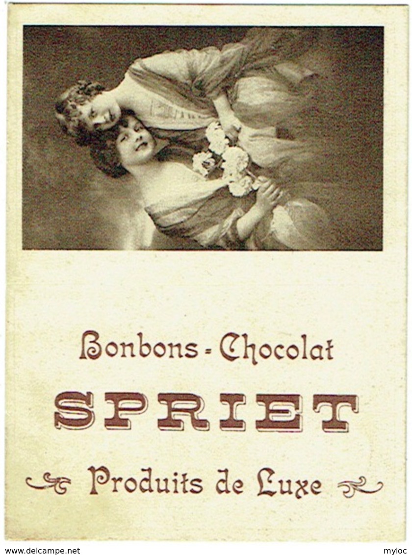 Petit Calendrier Publicité. Bonbons - Chocolat. SPRIET. 1924. - Petit Format : 1921-40