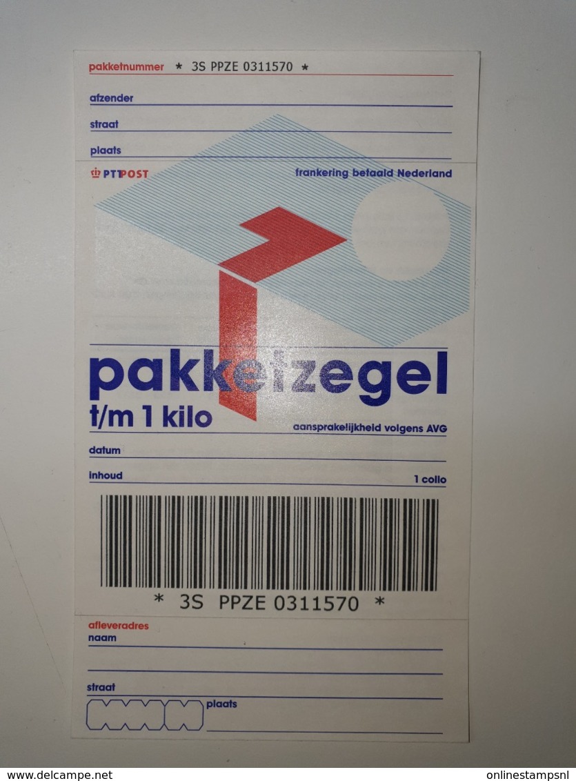 Netherlands Pakketzegel NVPH Nr 20 Up To1 Kg, 2000 Unused Geuzendam 20a General Picture - Ganzsachen