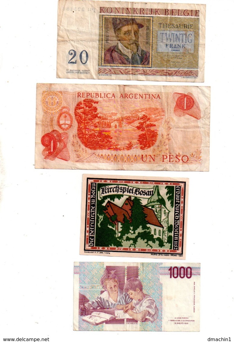 Lot 4-Lot De 12 Billets, Différents Pays, Différents états, Voir Scan - Sonstige & Ohne Zuordnung