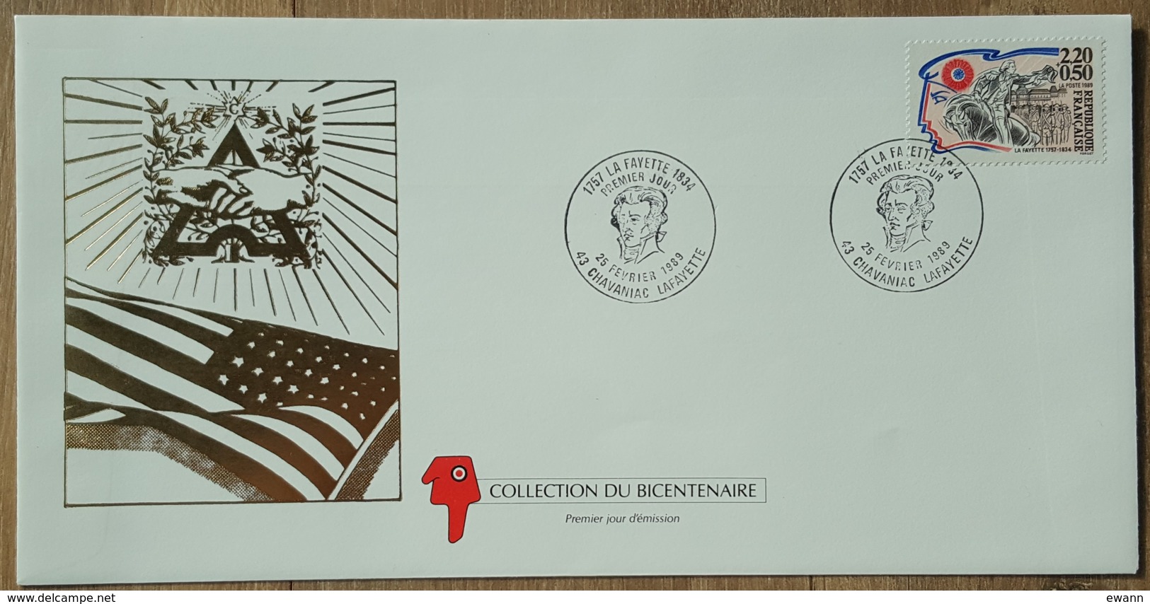 FDC 1989 - YT N°2567 - REVOLUTION / LA FAYETTE - CHAVANIAC LAFAYETTE - 1980-1989