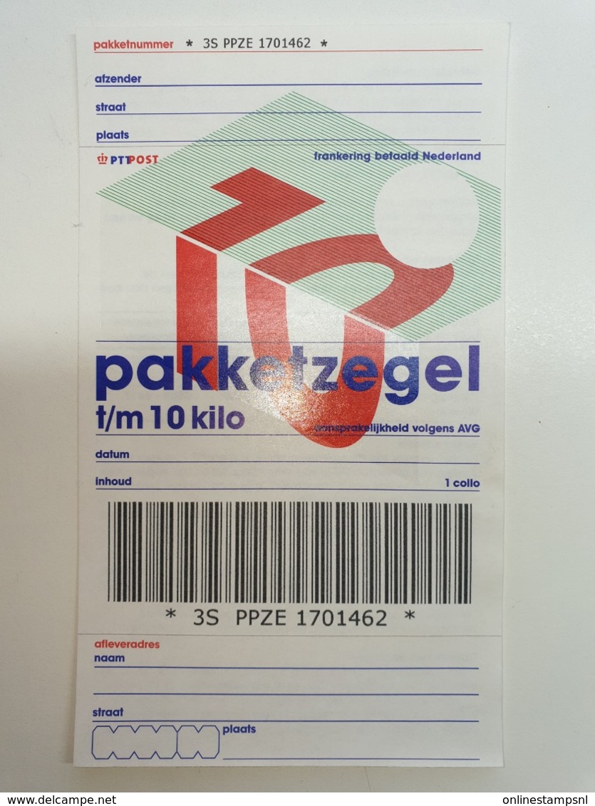 Netherlands Pakketzegel NVPH Nr 21 Up To 10 Kg, 2000 Unused Geuzendam 22a - Ganzsachen