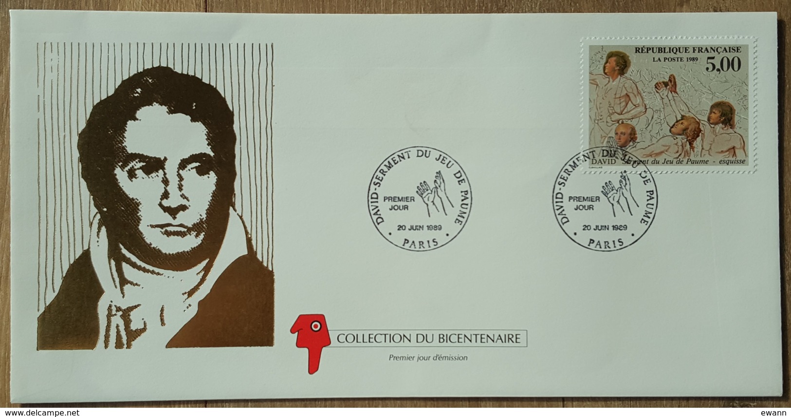 FDC 1989 - YT N°2591 - DAVID / SERMENT DU JEU DE PAUME - PARIS - 1980-1989