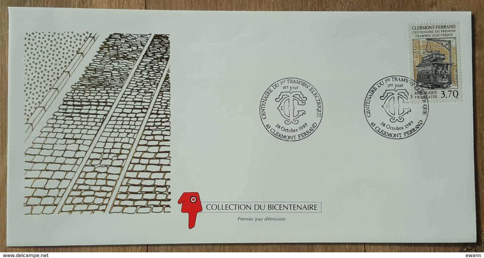 FDC 1989 - YT N°2608 - 1er TRAMWAY ELECTRIQUE - CLERMONT FERRAND - 1980-1989