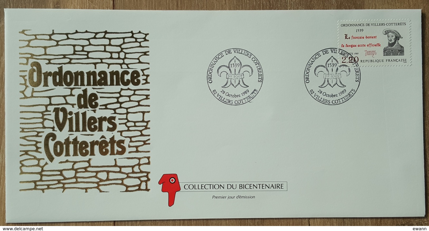 FDC 1989 - YT N°2609 - ORDONNANCE DE VILLERS COTTERETS - 1980-1989