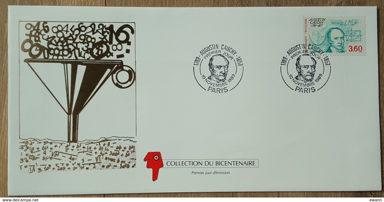 FDC 1989 - YT N°2610 - AUGUSTIN CAUCHY - PARIS - 1980-1989